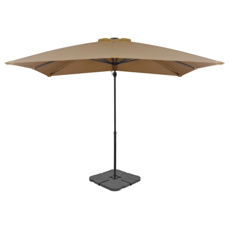 Garden umbrella with portable taupe base by vidaXL, Umbrellas - Ref: Foro24-276330, Price: 201,16 €, Discount: %