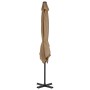 Garden umbrella with portable taupe base by vidaXL, Umbrellas - Ref: Foro24-276330, Price: 201,16 €, Discount: %