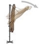 Garden umbrella with portable taupe base by vidaXL, Umbrellas - Ref: Foro24-276330, Price: 201,16 €, Discount: %