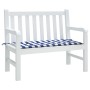 Garden bench cushion Oxford fabric striped blue and white 120x50x3cm by vidaXL, Cushions for chairs and sofas - Ref: Foro24-3...