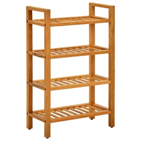 Shoerack with 4 solid oak wood shelves 50x27x80 cm by vidaXL, Shoe racks and shoe organizers - Ref: Foro24-331746, Price: 88,...