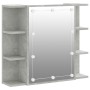 Mueble con espejo y luces LED gris hormigón 70x16,5x60 cm de vidaXL, Tocadores de baño - Ref: Foro24-808877, Precio: 83,03 €,...