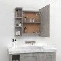 Mueble con espejo y luces LED gris hormigón 70x16,5x60 cm de vidaXL, Tocadores de baño - Ref: Foro24-808877, Precio: 83,03 €,...