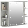 Mueble con espejo y luces LED gris hormigón 70x16,5x60 cm de vidaXL, Tocadores de baño - Ref: Foro24-808877, Precio: 83,03 €,...