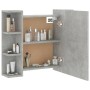 Mueble con espejo y luces LED gris hormigón 70x16,5x60 cm de vidaXL, Tocadores de baño - Ref: Foro24-808877, Precio: 83,03 €,...