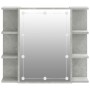 Mueble con espejo y luces LED gris hormigón 70x16,5x60 cm de vidaXL, Tocadores de baño - Ref: Foro24-808877, Precio: 83,03 €,...