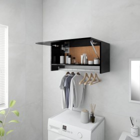 Glossy black plywood cabinet 70x32.5x35 cm by vidaXL, Wardrobes - Ref: Foro24-808249, Price: 39,99 €, Discount: %