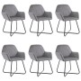 Dining chairs, 6 units, in gray velvet. by vidaXL, dining chairs - Ref: Foro24-277010, Price: 625,78 €, Discount: %