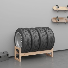 Solid pine wood tire support 120x40x40 cm by vidaXL, Industrial shelving - Ref: Foro24-825007, Price: 36,99 €, Discount: %