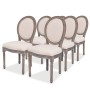 Dining chairs 6 units cream fabric by vidaXL, dining chairs - Ref: Foro24-274620, Price: 637,28 €, Discount: %