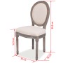 Dining chairs 6 units cream fabric by vidaXL, dining chairs - Ref: Foro24-274620, Price: 637,28 €, Discount: %