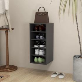 Mueble zapatero de madera contrachapada gris 31,5x35x70 cm de vidaXL, Zapateros y organizadores de calzado - Ref: Foro24-8089...