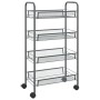 Kitchen cart 4 levels gray iron 46x26x85 cm by vidaXL, Kitchen and dining carts - Ref: Foro24-336327, Price: 40,39 €, Discoun...