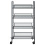 Kitchen cart 4 levels gray iron 46x26x85 cm by vidaXL, Kitchen and dining carts - Ref: Foro24-336327, Price: 40,39 €, Discoun...