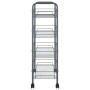 Kitchen cart 4 levels gray iron 46x26x85 cm by vidaXL, Kitchen and dining carts - Ref: Foro24-336327, Price: 40,39 €, Discoun...