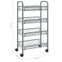 Kitchen cart 4 levels gray iron 46x26x85 cm by vidaXL, Kitchen and dining carts - Ref: Foro24-336327, Price: 40,39 €, Discoun...