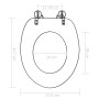 Toilet seat WC 2 pcs lid soft closing MDF water drop design by vidaXL, Toilet and bidet seats - Ref: Foro24-277001, Price: 77...