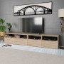 TV cabinet 2 pieces engineered oak wood 95x35x36 cm by vidaXL, TV Furniture - Ref: Foro24-275111, Price: 133,09 €, Discount: %