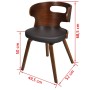 Sillas de comedor 4 uds madera curvada piel sintética marrón de vidaXL, Sillas de comedor - Ref: Foro24-270041, Precio: 469,0...