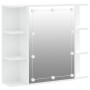 Mueble con espejo y luces LED blanco 70x16,5x60 cm de vidaXL, Tocadores de baño - Ref: Foro24-808873, Precio: 75,48 €, Descue...