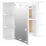 Mueble con espejo y luces LED blanco 70x16,5x60 cm de vidaXL, Tocadores de baño - Ref: Foro24-808873, Precio: 75,48 €, Descue...