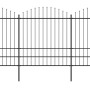 Garden fence with black steel spearheads (1.75-2)x8.5 m by vidaXL, fence panels - Ref: Foro24-277752, Price: 621,98 €, Discou...