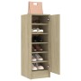 Schuhschrank aus Spanplatte aus Sonoma-Eiche, 32 x 35 x 92 cm von vidaXL, Schuhregale und Schuhorganisatoren - Ref: Foro24-80...