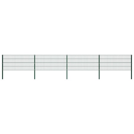 Fence panel with green iron posts 6.8x0.8 m by vidaXL, fence panels - Ref: Foro24-278607, Price: 405,33 €, Discount: %