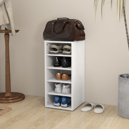 Mueble zapatero de madera contrachapada blanco 31,5x35x70 cm de vidaXL, Zapateros y organizadores de calzado - Ref: Foro24-80...