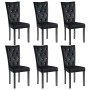 Dining chair 6 units black velvet by vidaXL, dining chairs - Ref: Foro24-275220, Price: 494,99 €, Discount: %