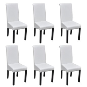 Sillas de comedor 6 unidades de cuero artificial blanco de vidaXL, Sillas de comedor - Ref: Foro24-271840, Precio: 392,99 €, ...