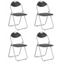 Folding dining chairs 4 units black synthetic leather by vidaXL, dining chairs - Ref: Foro24-278593, Price: 100,76 €, Discoun...