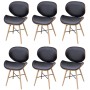 Dining chairs 6 units curved wood and synthetic leather by vidaXL, dining chairs - Ref: Foro24-271949, Price: 482,99 €, Disco...