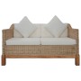 Natural rattan sofa set with cushions 2 pieces by vidaXL, Sofas - Ref: Foro24-278615, Price: 1,00 €, Discount: %