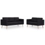 Conjunto de sofás 2 piezas tela negro de vidaXL, Sofás - Ref: Foro24-276855, Precio: 651,28 €, Descuento: %