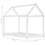 Children's bed frame solid white pine wood 80x160 cm by vidaXL, Cribs and beds for children - Ref: Foro24-283350, Price: 156,...