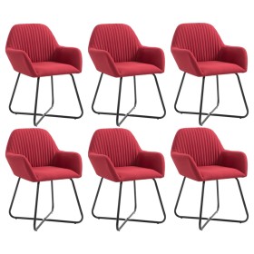 Dining chairs 4 units of red wine-colored fabric by vidaXL, dining chairs - Ref: Foro24-277111, Price: 626,47 €, Discount: %