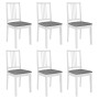 Dining chairs with cushions 6 units white solid wood by vidaXL, dining chairs - Ref: Foro24-276406, Price: 289,53 €, Discount: %