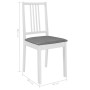 Dining chairs with cushions 6 units white solid wood by vidaXL, dining chairs - Ref: Foro24-276406, Price: 289,53 €, Discount: %