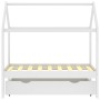 Estructura de cama infantil y cajón madera pino blanca 70x140cm de vidaXL, Cunas y camas para niños - Ref: Foro24-322139, Pre...