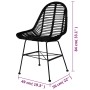 Dining chairs 6 units black natural rattan by vidaXL, dining chairs - Ref: Foro24-275499, Price: 529,65 €, Discount: %