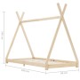 Solid pine wood children's bed frame 80x160 cm by vidaXL, Cribs and beds for children - Ref: Foro24-283356, Price: 98,19 €, D...