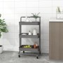 Kitchen cart 3 levels iron and ABS gray 42x35x85 cm by vidaXL, Kitchen and dining carts - Ref: Foro24-336337, Price: 38,57 €,...