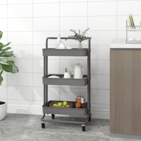 Kitchen cart 3 levels iron and ABS gray 42x35x85 cm by vidaXL, Kitchen and dining carts - Ref: Foro24-336337, Price: 38,99 €,...