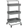 Kitchen cart 3 levels iron and ABS gray 42x35x85 cm by vidaXL, Kitchen and dining carts - Ref: Foro24-336337, Price: 38,32 €,...