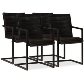 Dining chairs 4 units genuine anthracite leather by vidaXL, dining chairs - Ref: Foro24-275240, Price: 497,32 €, Discount: %