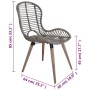 Dining chairs 6 units brown natural rattan by vidaXL, dining chairs - Ref: Foro24-275839, Price: 444,31 €, Discount: %