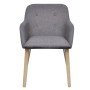 Dining chairs 6 pcs light gray fabric and solid oak wood by vidaXL, dining chairs - Ref: Foro24-270573, Price: 653,99 €, Disc...