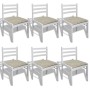 Sillas de comedor 6 unidades madera maciza y terciopelo blanco de vidaXL, Sillas de comedor - Ref: Foro24-272092, Precio: 205...