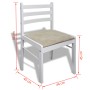 Sillas de comedor 6 unidades madera maciza y terciopelo blanco de vidaXL, Sillas de comedor - Ref: Foro24-272092, Precio: 205...